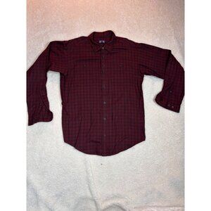 Patagonia Mens Organic Cotton Long Sleeve Button-Up Plaid Shirt Red & Black M